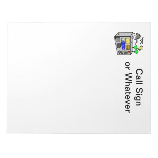 Velddaguur — Notitieblok met radiopictogram (Voorkant)