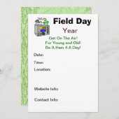 Velddaguur - Radio-uitnodigingen - Pas het aan! Kaart (Voorkant / Achterkant)