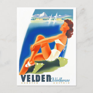 Velden Austria vintage Briefkaart