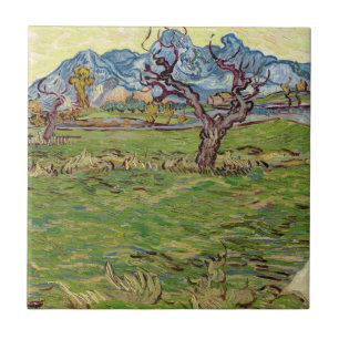 Velden bij de Alpilles Vincent van Gogh Tegeltje
