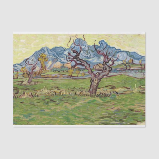 Velden bij de Alpilles Vincent van Gogh Tissuepapier (Voorkant)