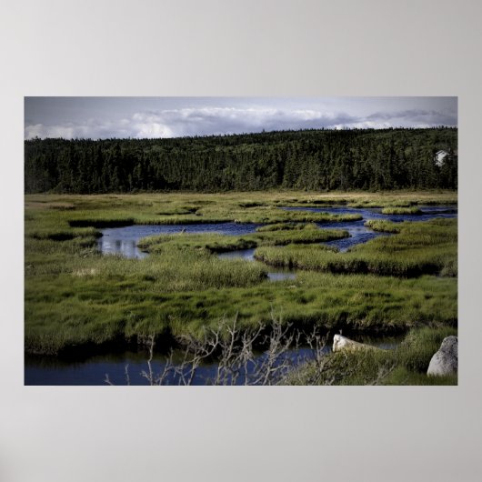 Velden en Streams fijne kunst canvas print (Voorkant)