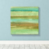 Velden in voorjaar I Canvas Afdruk (Insitu (Houten vloer))