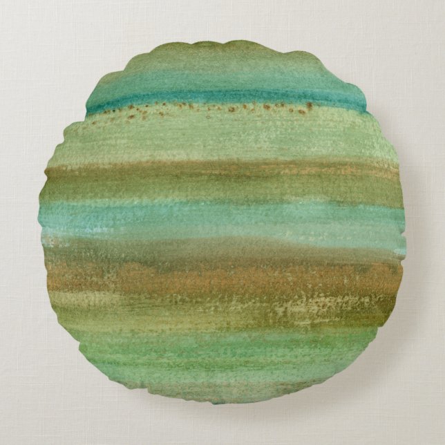 Velden in voorjaar I Rond Kussen (Voorkant)