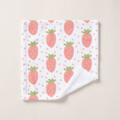 Velden van aardbeien bad handdoek (Wasdoekje)