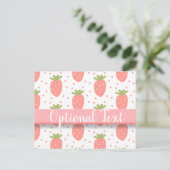 Velden van aardbeien briefkaart (Staand voorkant)