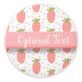 Velden van aardbeien keramische knop (Voorkant)