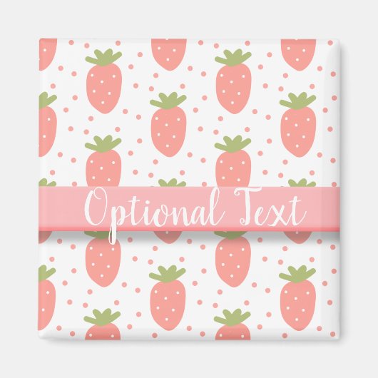 Velden van aardbeien magneet (Voorkant)