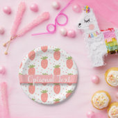 Velden van aardbeien papieren bordje (Feest)