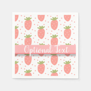 Velden van aardbeien servet