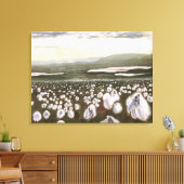 Velden van Arctic Cotton: Canvas Standaard Afdruk (Insitu (Woonkamer))