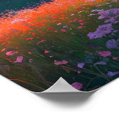 Velden van bloeiende kleuren poster (Hoek)