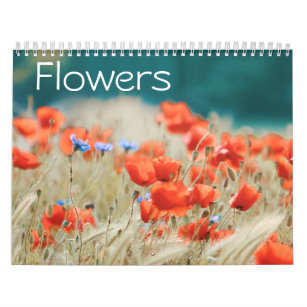 Velden van bloemen kalender