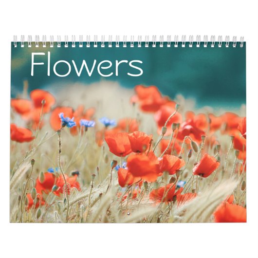 Velden van bloemen kalender (Hoes)