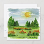 Velden van bloemen krijgen een boorkaart (Voorkant / Achterkant)