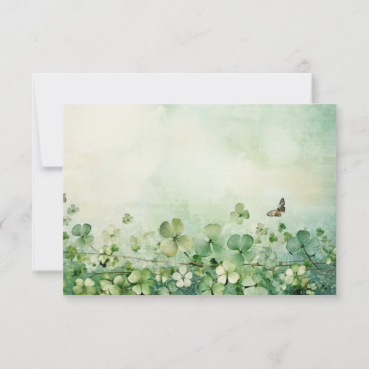 Velden van Clover Wedding RSVP (Achterkant)