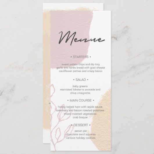 Velden van Dreams ⎥ Wedding Dinner Menu Invitation Kaart (Voorkant / Achterkant)