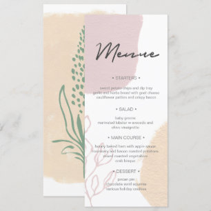 Velden van Dreams ⎥ Wedding Dinner Menu Invitation Kaart