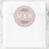 Velden van droomblindheid | Floral Monogram Sticke Ronde Sticker (Tas)