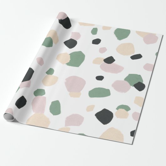 Velden van droomloos patroonpapier cadeaupapier (Uitgerold)