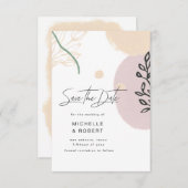 Velden van Droomrozen moderne Save The Date Kaart (Voorkant / Achterkant)