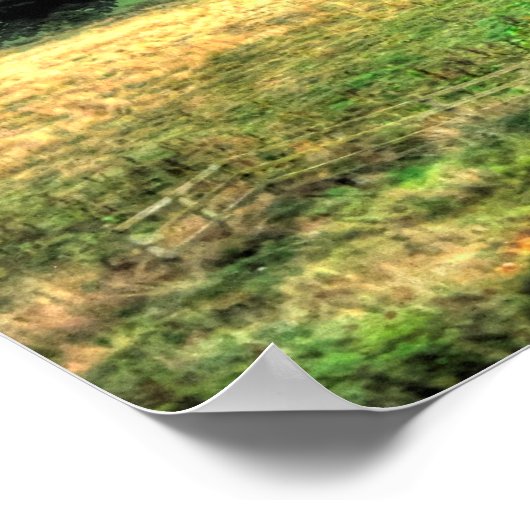 Velden van Engeland Landscape HDR Photo Print (Hoek)