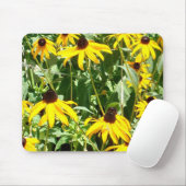 Velden van Gele Mousepad Muismat (Met muis)