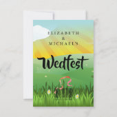 Velden van het Muziekfestival van de Bendemander s Save The Date (Achterkant)