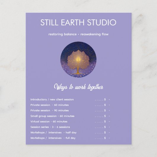 Velden van Innerlijk Licht | Boom des Levens Flyer (Voorkant)