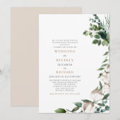 Velden van katoentanken en witouders bruiloft kaart (Voorkant / Achterkant)