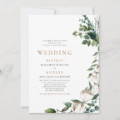 Velden van katoentoon en witje geen bruiloft kaart (Voorkant)