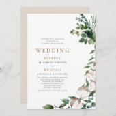 Velden van katoentoon en witje geen bruiloft kaart (Voorkant / Achterkant)