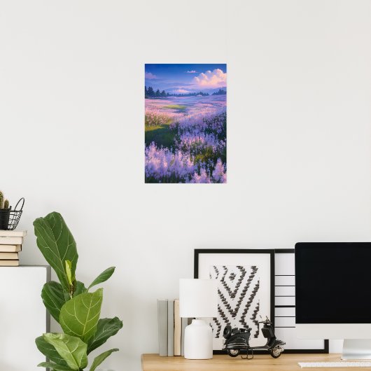 Velden van Lavender Dreams Poster (Thuiskantoor)