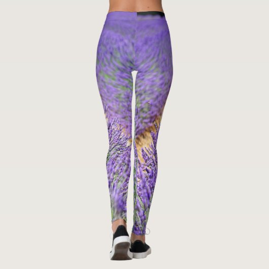 Velden van lavender Flowers Leggings (Achterkant)