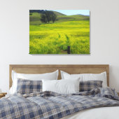 Velden van mosterdzaad - gevlekt canvas afdruk (Insitu (Slaapkamer))