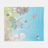 Velden van veerbunnies fleece deken (Voorkant (Horizontaal))