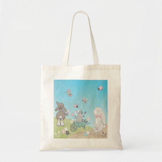 Velden van veerbunnies tote bag (Voorkant)