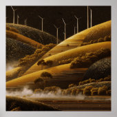 Velden van wind en licht poster (Voorkant)