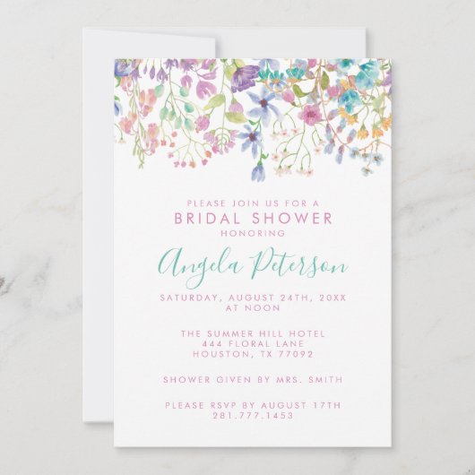 Veldflessenbriefal Shower Invitation Kaart (Voorkant)