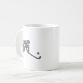 Veldgrijze silhouet koffiemok (Voorkant links)