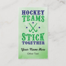 Veldhakkeyteams steken Visitekaartjes bij elkaar.