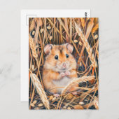 Veldhamster in Gouden Graan Briefkaart (Voorkant / Achterkant)