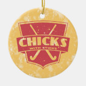 Veldherenkapijten voor kerstsiervogels met teken keramisch ornament (Voorkant)