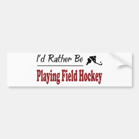Veldhockey afspelen bumpersticker (Voorkant)