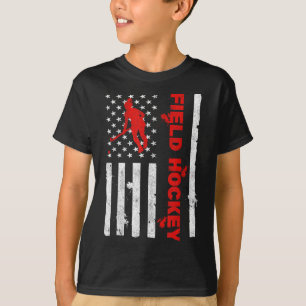 Veldhockey Amerikaanse vlag Verdediger Doelman Sco T-shirt