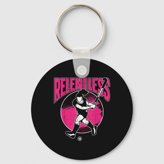 Veldhockey Aquarel Meedogenloos Sleutelhanger (Voorkant)
