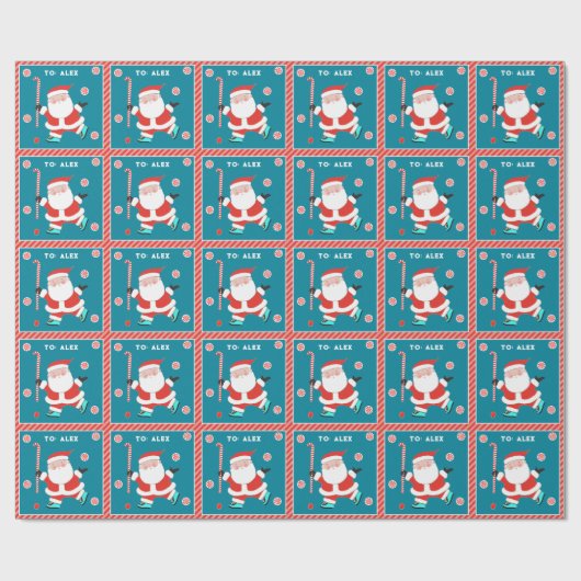 Veldhockey-cadeaubon voor feestdagen, pakpapier (Vlak)