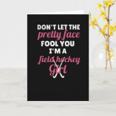 Veldhockey-cadeautjes voor vrouwelijke fieldhockey kaart (Gele Bloem)