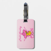 Veldhockey chick #8 bagagelabel (Achterkant verticaal)
