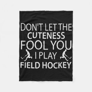 Veldhockey Citaat Hockeyspeler Sport Fleece Deken